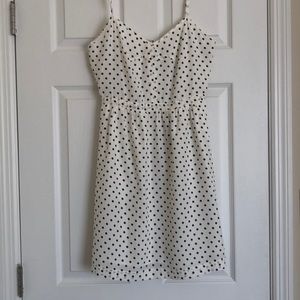 J crew polka dot silky dress